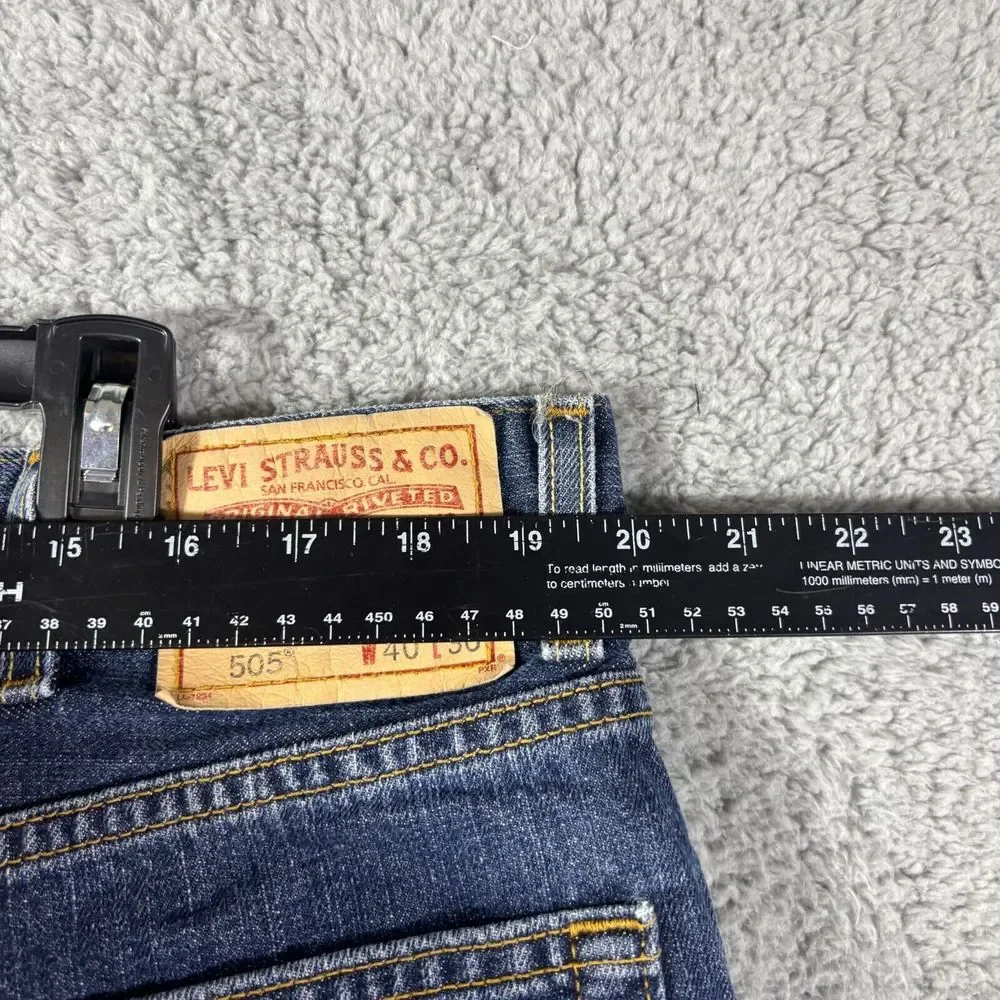 Levi's Regular Fit 40x30 Classic Blue Denim Jeans 505 Straight Leg Casual Wear‎